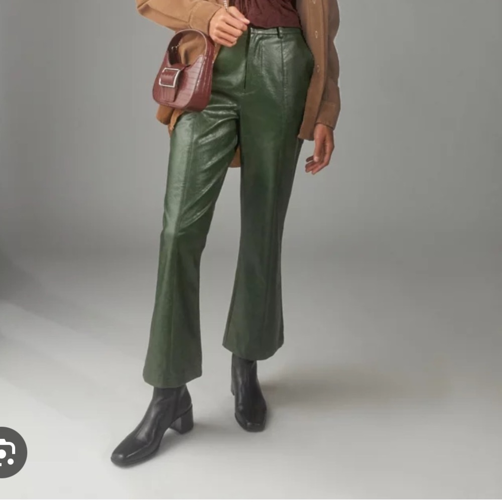 Urban outfitters Faux Leather Cropped Flare Pant